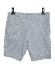 €30 sz 48 UNITED COLORS OF BENETTON SHORTS COTTON FLORAL FLAT REGULAR WAIST NEW