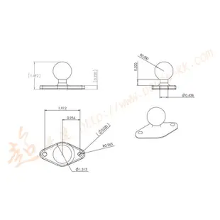 [ 超音速 ] [ RAM Mounts ] RAM-B-238U 菱形轉接座 (適用 PD4U,PD3U)