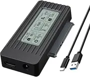 External Dock - Black Abs Adapter, Compact Reader | 2.75x1.27x0.51in USB-A Host Plug with 16tb Capacity Support, Stable High-Speed Transmission Solution for Efficient Home Hard Disk Connections