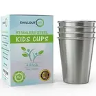 4 Pack Stainless Steel Cups for Kids & Toddlers 8 oz,Sippy Cups BPA Free Healthy