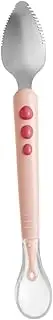 QUMIIRITY Baby Feeding Silicone Spoon Double Head Infant Spoon Serrated Edge for Easy Puree Making Toddler Cutlery