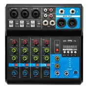 Bluetooth 5 Channel Live Mixer Mini DJ Audio Mixer Mixing Console Sound Card USB
