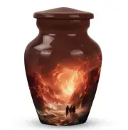 Apocalyptic Escape Urn Small For Adult Male Cremation Companion 3 inch