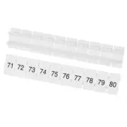 20 Pcs Terminal Marker Strip,ZB6 Terminal Blocks Marking Labels 71-80