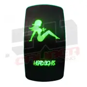Head Lights Green Rocker Switch On/Off for Can Am Maverick Commander Polaris UTV