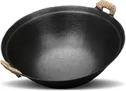 Wok Cast Iron Pot Soup Saucepan Nonstick Pot Casserole Gas Cooker Kitchen Cooking Pot(38cm)