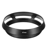 67mm Lens Hood, Standard Vented Matte Surface Inside Lens Hood, Black