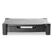 Monitor Stand Riser with Drawer, 17" x 13" x 3.75", Black, Supports 22 lbs