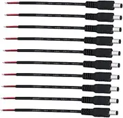 Hoement Adapter Extension Cord Male to Cord Pcs x Mm Dc Connector for Surveillance