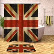 Rough United Kingdom Flag Shower Curtain