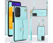 RFID Blocking Wallet Case for Samsung Galaxy A52 5G - Blue