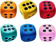 Giant Foam Dice,6X Soft Sponge Dice 1.5 Inches - Rounded Edge Toy for Age 3+ Classroom Teaching Aid for Home Camping Boys Family Girls School Travel Building Board