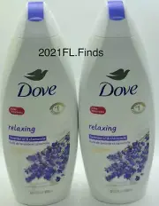 Dove Relaxing Lavender Oil & Chamomile Calms & Comforts Skin Body Was (2Bottles)
