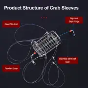 Portable Crab Lobster Crayfish Snare Trap Cage Pot Pier Kayak Fish Crabbing US