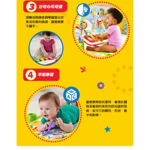 Fisher-Price 費雪 可愛動物鋼琴健身器【佳兒園婦幼館】