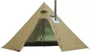 Lightweight Teepee Tents Tipi Hot Tent with Fire Retardant Flue Pipes/Floor Mat