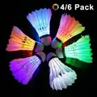 Shuttlecocks Goose Feather Glow Birdies Glow in The Dark Light Up Shuttle-Cocks