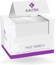 KAITEK Face Towels XL, 100% Biobased Face Towel, Disposable Face Towelette, Makeup Remover Dry Wipes, Ultra Soft, 50 Ct, 1 Pack