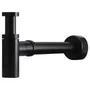 Round Bottle Trap for 32mm basin waste &amp; 40mm outlet, Matte Black