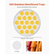 12 Tray Stainless Steel 800W Rotary Food Dehydrator for Fruits Jerky Herbs