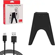 V Shape Charging Grip Portable Charger Dock with USB-C Cable for Joycon Controller Game Grip Bracke