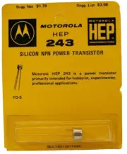 ONE Vintage HEP243 - MOTOROLA - SILICON NPN POWER TRANSISTOR