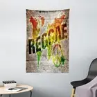 Rasta Tapestry World Map Reggae Quote Print Wall Hanging Decor