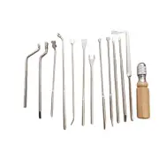 Lot of 13 Piano Tuning & Repair Tools w/Wood Handle - For Grand Piano