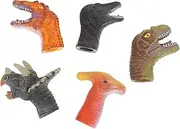 Finger Puppets Plaything Set 5pcs Dinosaur Head Puppet Toys Preschool Educational Toys Enhance Imagination Creativity