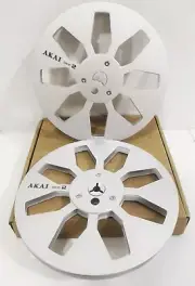 New One Pair Sliver Akai 7'' tape reel Light Metal Aluminum Take Up Reel