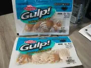 2 Packs Berkley Gulp Saltwater Fishing Baits 2" Peeler Crab Amber Glow