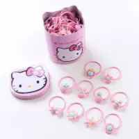 在飛比找蝦皮購物優惠-現貨/預購 Hello Kitty 鐵盒 磨砂 髮圈 髮束