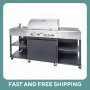 Jumbuck® Stardom II 4 Burner BBQ Outdoor Kitchen w/ Sink & Tap Outdoor Grill Set