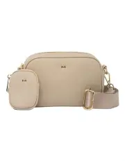 [Mocha] Parker Boxy Crossbody Bag in Nude