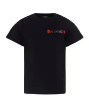 Balmain Kids Short-Sleeved Crewneck T-Shirt 14Y,13Y,12Y Black