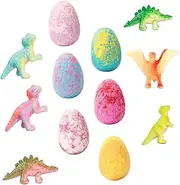 PLAFOPE 6 Pcs Dinosaur Egg Bath Bubble Balls for Educational Playthings Shower Fun