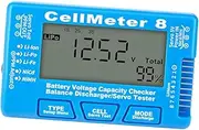 Vaguelly Battery Capacity Tester Digital Voltage Checker Tool for Li Ion Li Po Nimh Lightweight Compact Battery Testing Device for Easy Carrying and Storage
