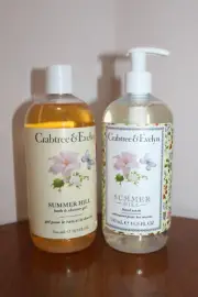 CRABTREE & EVELYN SUMMER HILL HAND SOAP & SHOWER GEL SET 16.9 FL. OZ (EACH)
