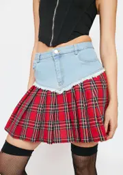 Perwinkle Courtesy Call Pleated Skirt