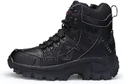 [xinghaikuajing] New Large-Size Military Boots High-Help Outdoor Hiking Combat Boots Breathable Men's Tactical Boots 42 Black