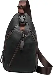 [ANDRESLAD] Men's Fashionable Sling Bag Portable Chest Bag for Outdoor Business and Travel Lightweight Design
