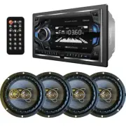 VM-22B Bluetooth USB AM/FM Car Stereo & PS-65 6.5" 300 Watt Speakers Package