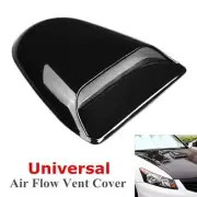 Universal Car Decorative Air Flow Intake Hood Scoop Vent Bonnet Cover ABS Black