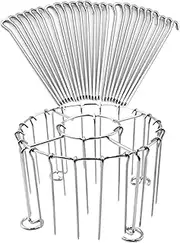 Air Fryer Skewer Rack - Vertical Stainless Steel Skewer Holder,Air Fryer Accessories Meal Prep Tools for Grilling Meat Vegetable Corn Chicken Seafood Kabobs