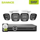 SANNCE 5MP PoE 8CH NVR Security Camera System Outdoor Waterproof IR Night Vision