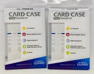 2x 75 Pt Ultimate Guard Magnetic Card Case - Standard Size - TCG POKEMON