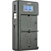 Jupio Dedicated Duo USB Charger w/ LCD For Sony NP-F550/F750/F970 Batteries