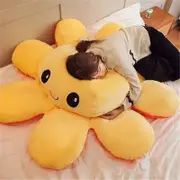 Reversible Octopus Plush Toy, Large Plush Octopus Cushion Pillow Toy Orange 90cm