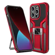 ZUSLAB iPhone 14 Pro Max Stand Case Rotate Magnet Ring Kickstand Military Grade Shockproof Heavy Duty Protective Cover for Apple - Red