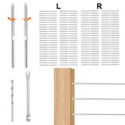 122 Pack Cable Railing Swage Threaded Stud Tension End Fitting Terminal for 3.2mm Deck Cable Railing, T316 Stainless Steel, Cable Railing Tensioner 3.2mm for Wood/Metal Post,